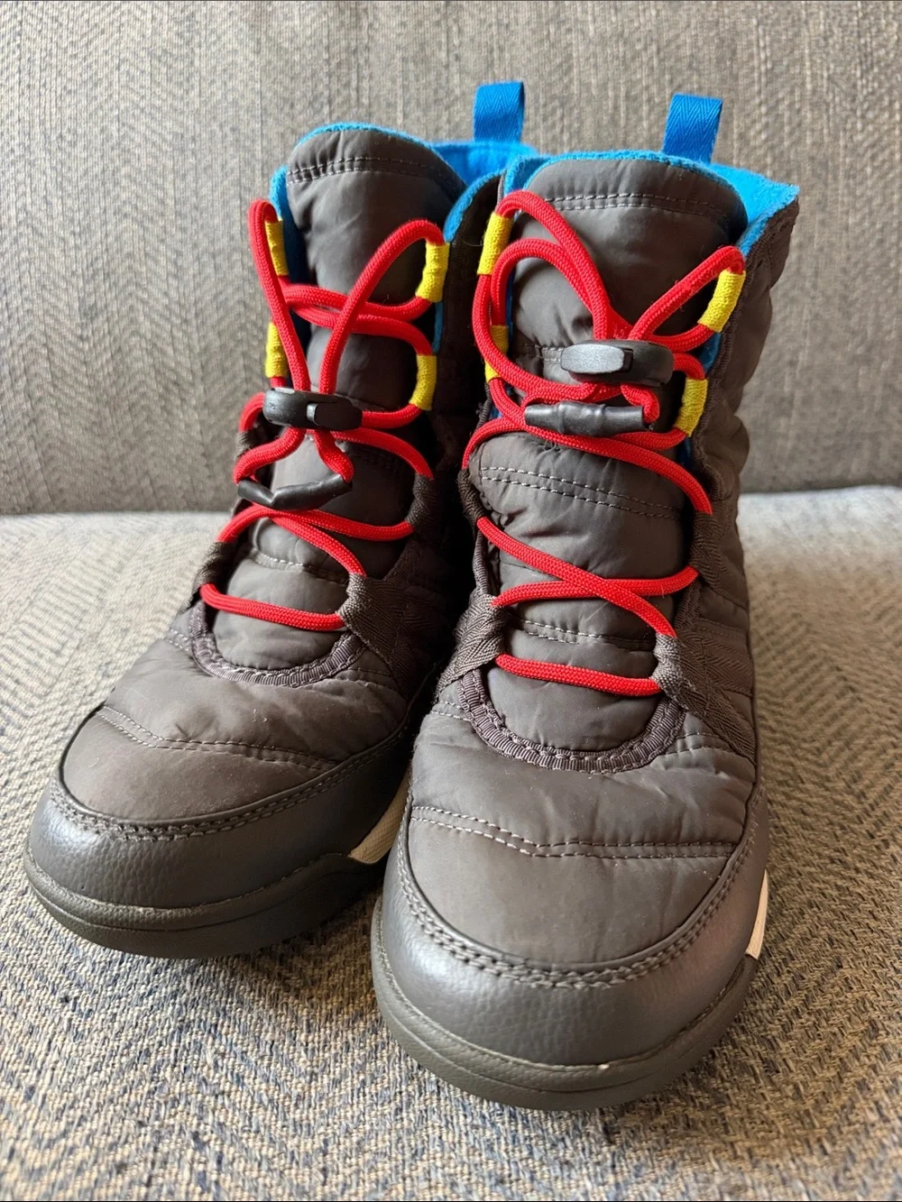Sorel Youth Whitney Ii Short Lace Wp Boots Child Gray Snow Boots Shoes Size: 4